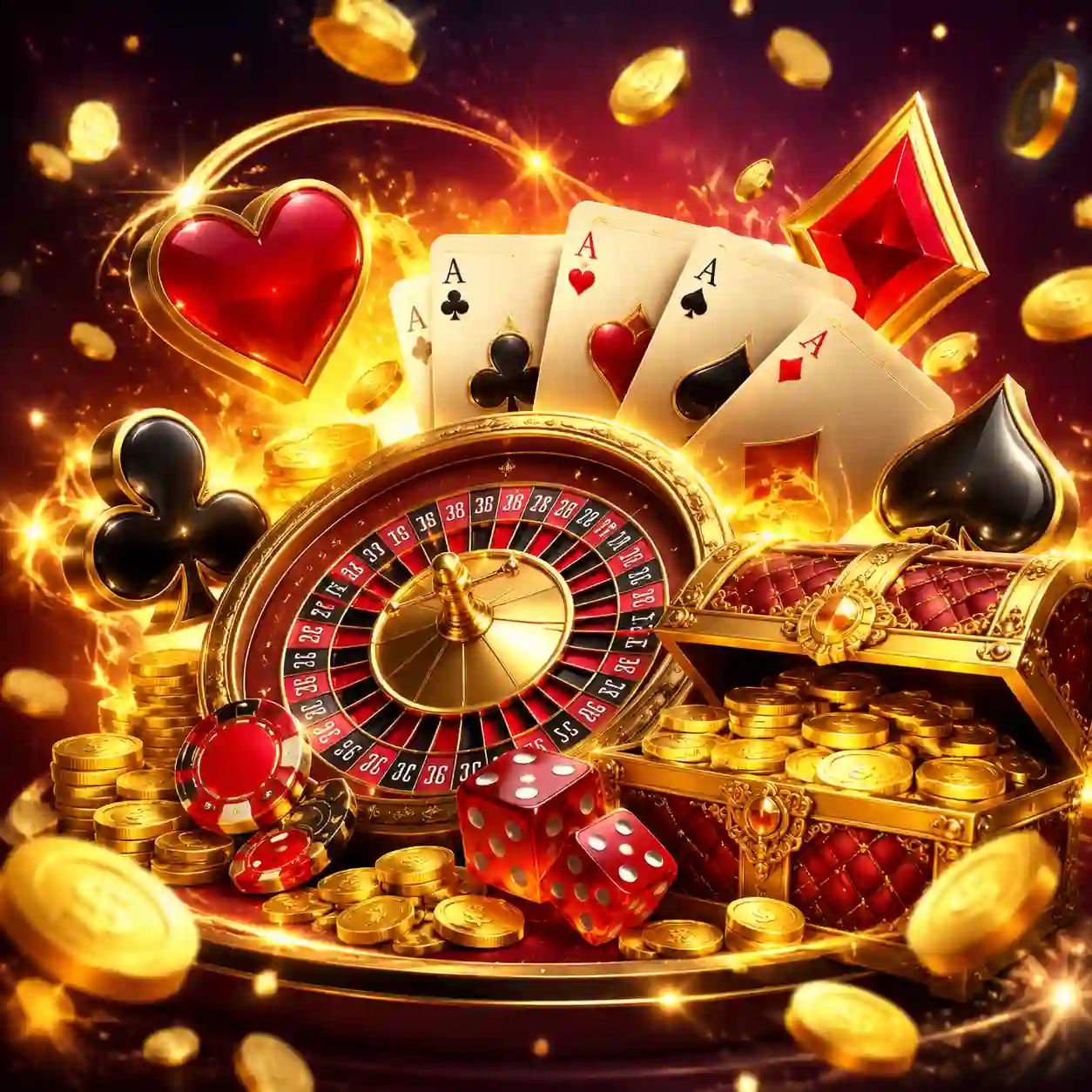 Mesa de cartas com fichas de cassino em composição editorial com baralho aberto